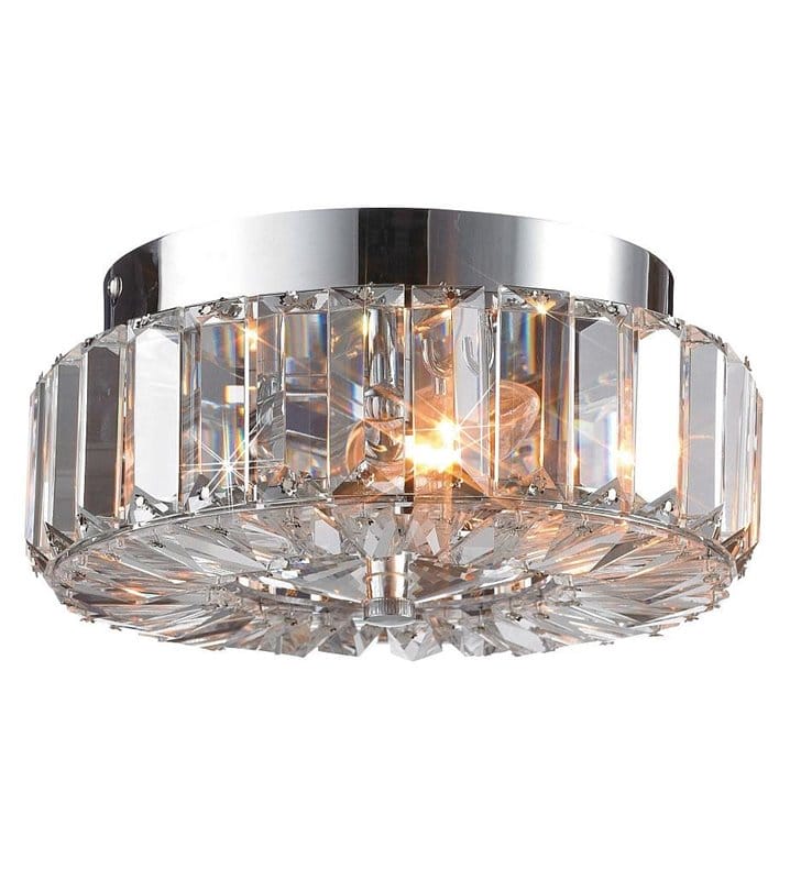 Mały okrągły plafon kryształowy Ulriksdal 22cm kryształy podłużne wysokiej jakości