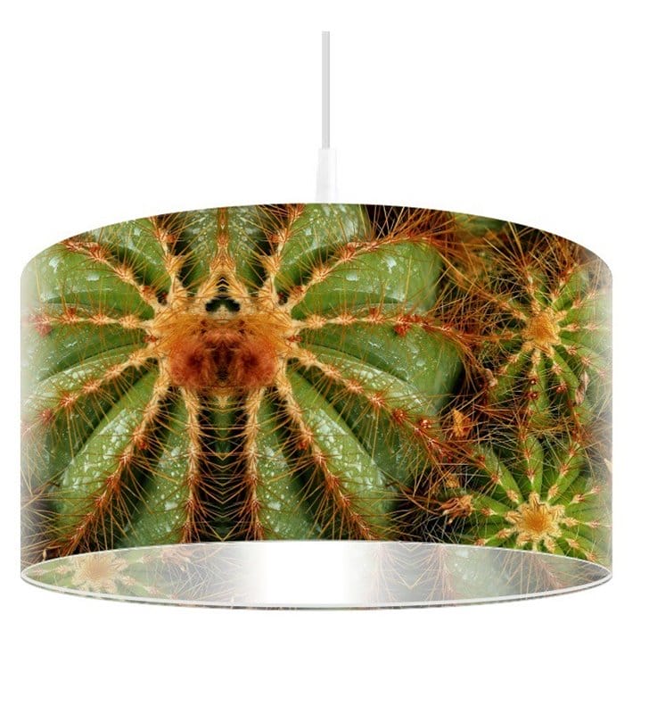 Lampa wisząca abażur z nadrukiem Ostry Kaktus