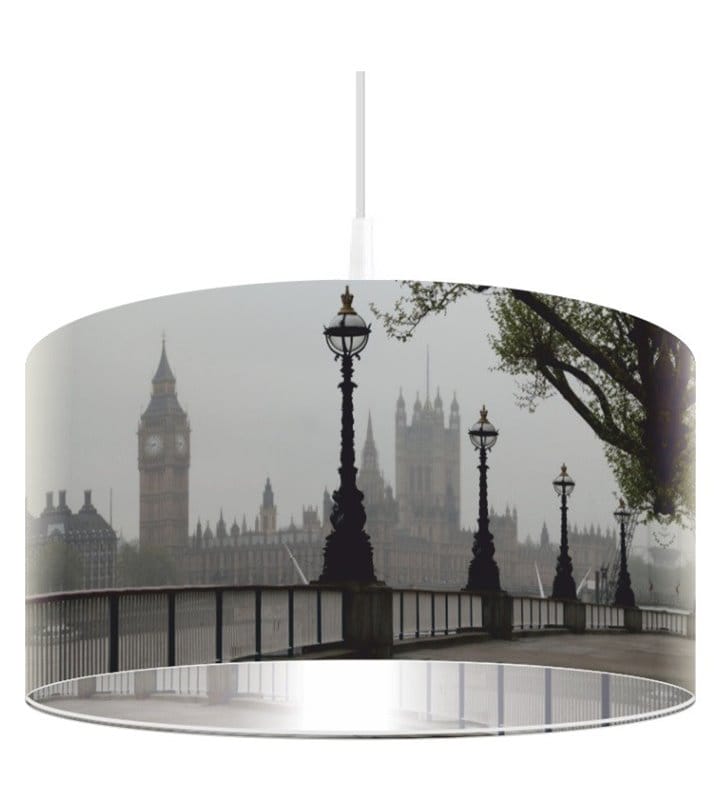 Lampa wisząca Mglisty Londyn nadruk