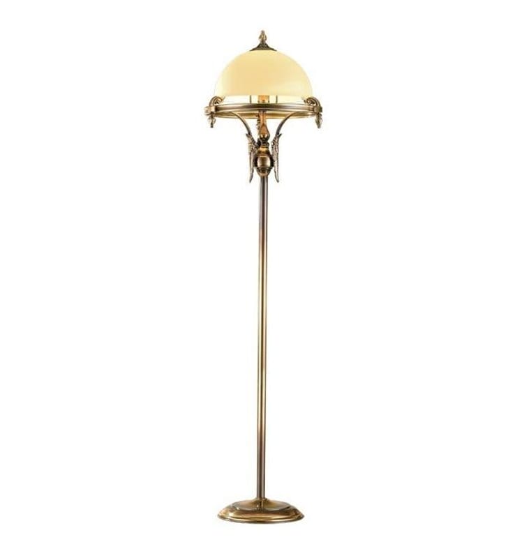 Lampa podłogowa CordobaI w kolorze błyszczącej patyny stylowa klasyczna do salonu sypialni jadalni