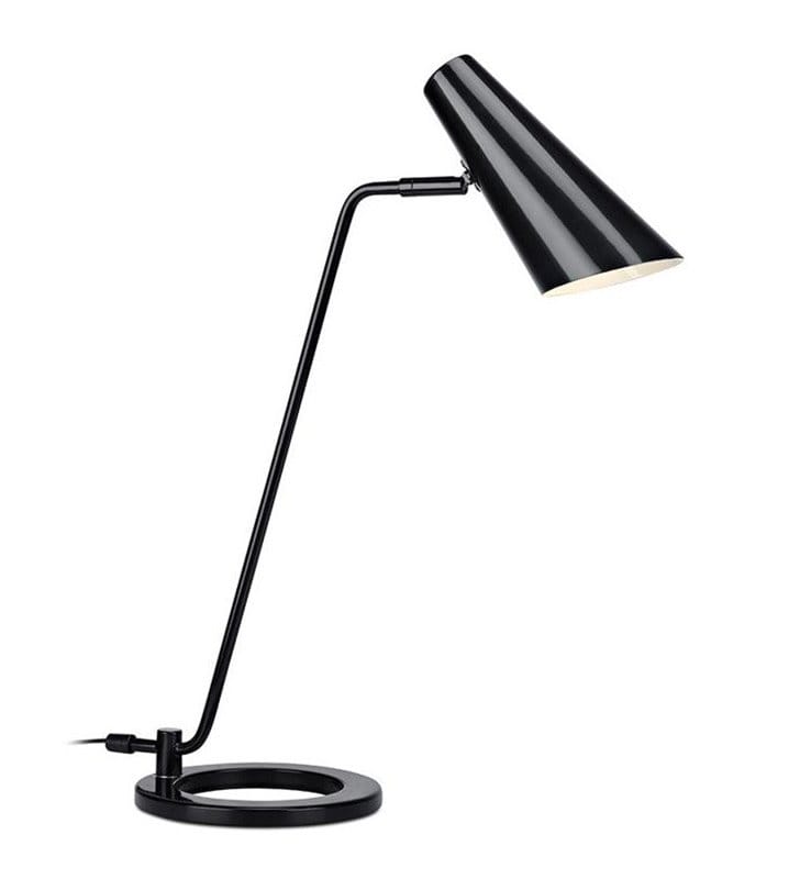 Lampa biurkowa stołowa Cal czarna nowoczesna wysokość 50cm