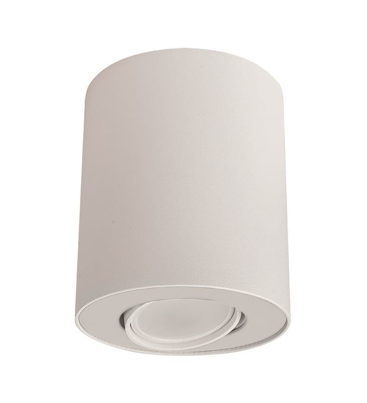 Biała lampa natynkowa ruchoma Set walec średnica 10cm do salonu sypialni jadalni na korytarz do kuchni