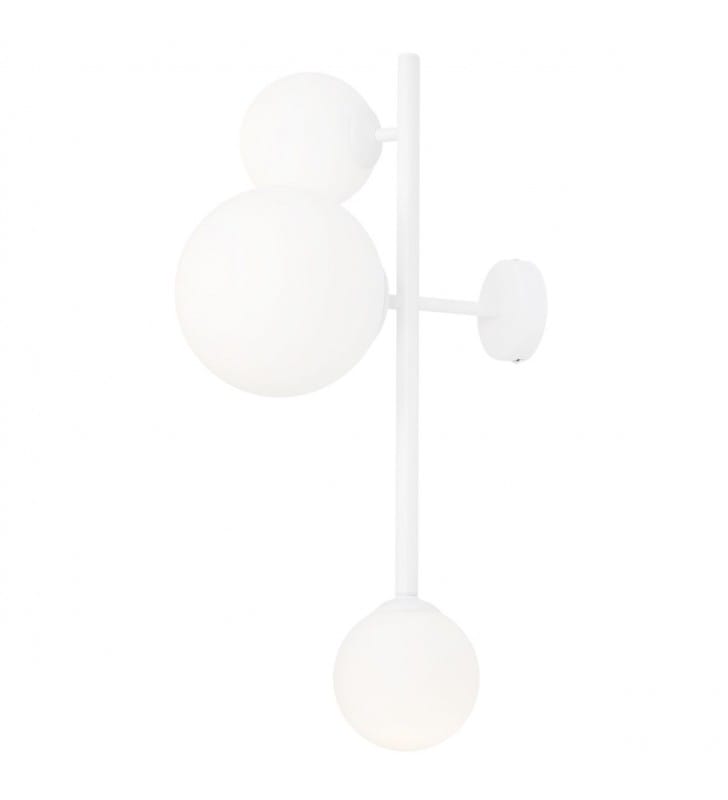 Lampa ścienno sufitowa Dione kolor biały z 3 kloszami do salonu sypialni na korytarz
