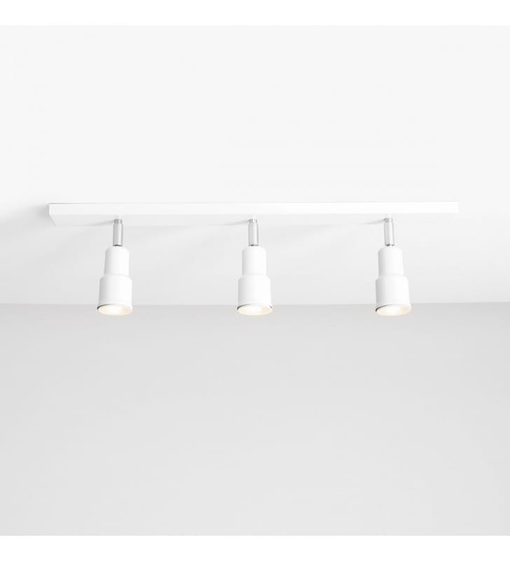 Lampa sufitowa Aspo potrójna biała GU10 do salonu sypialni pokoju młodzieżowego na korytarz