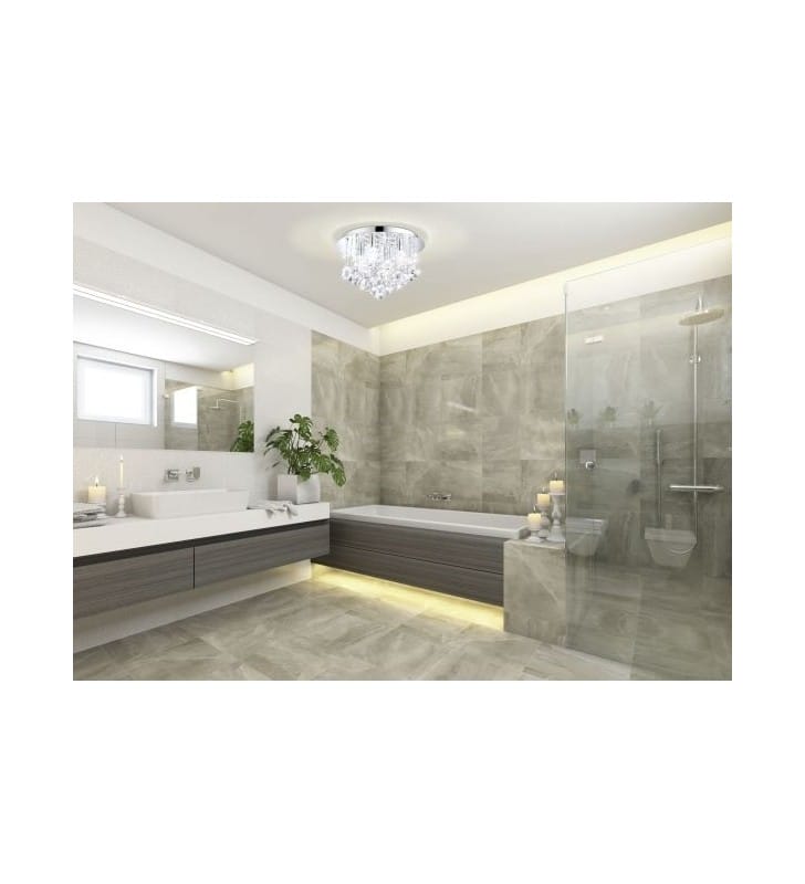 Kryształowy plafon łazienkowy Almonte IP44 35cm łazienka glamour - DOSTĘPNY OD RĘKI