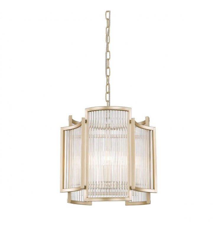 Stylowa szklana lampa wisząca na łańcuchu Sergio matowe złoto Stylowa szklana lampa wisząca na łańcuchu Sergio matowe złoto