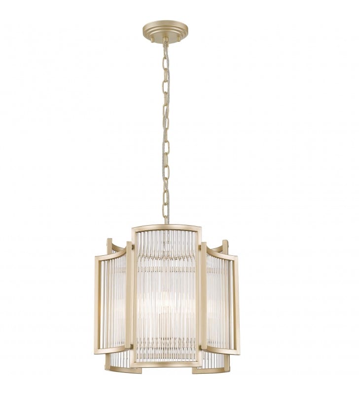 Stylowa szklana lampa wisząca na łańcuchu Sergio matowe złoto Stylowa szklana lampa wisząca na łańcuchu Sergio matowe złoto