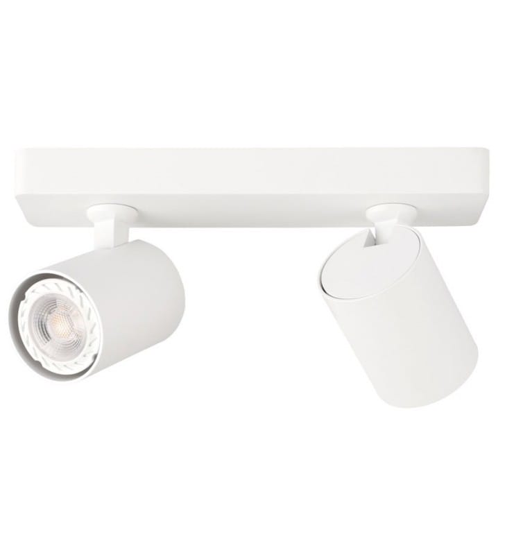 Lampa sufitowa Lumsi biała nowoczesna 2 punktowa oprawa