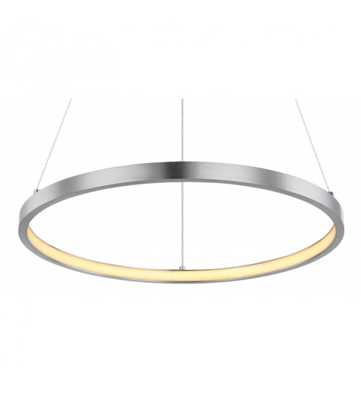 38 cm nowoczesny zwis Ralph LED pojedynczy pierścień nikiel mat Globo Lighting