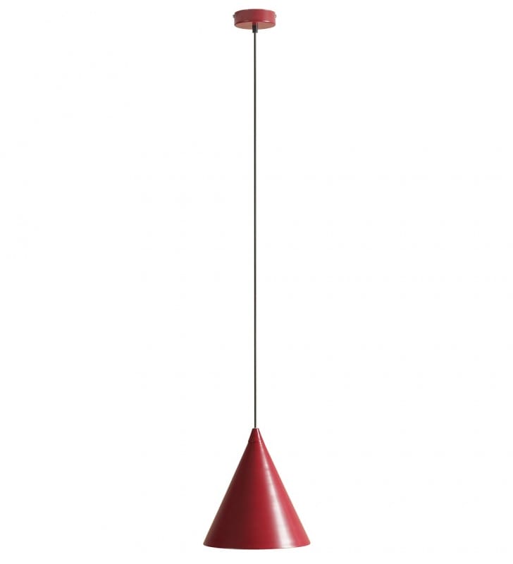 Bordowa lampa wisząca Form Red Wine metal klosz stożek do salonu sypialni kuchni jadalni Aldex Bordowa lampa wisząca Form Red Wine metal klosz stożek do salonu sypialni kuchni jadalni Aldex