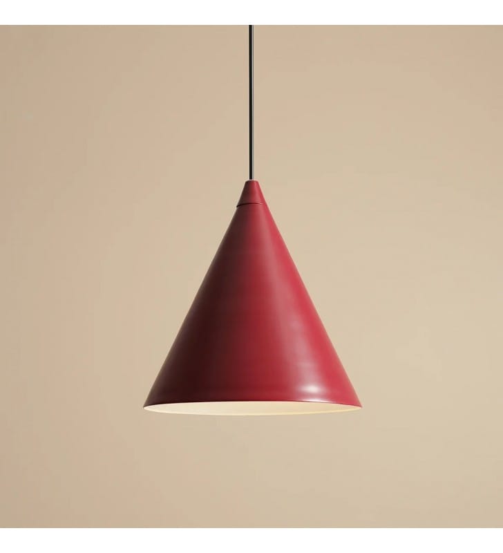 Bordowa lampa wisząca Form Red Wine metal klosz stożek do salonu sypialni kuchni jadalni Aldex Bordowa lampa wisząca Form Red Wine metal klosz stożek do salonu sypialni kuchni jadalni Aldex