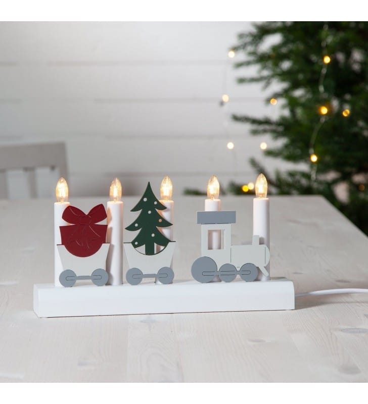 Julia świecznik świąteczny na prąd np. do pokoju dziecka dekoracja na stół okno półkę