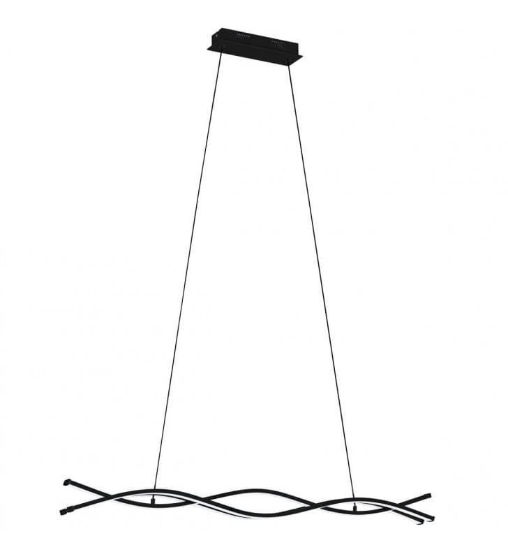 Czarna lampa wisząca Lasana3 LED nad stół do kuchni jadalni do salonu