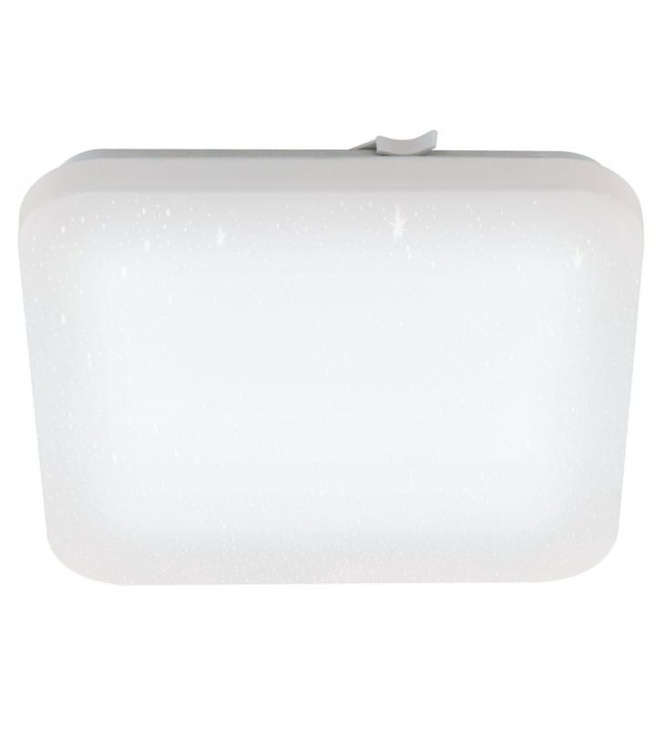Kwadratowy biały plafon do łazienki Frania-S LED 4000K 33cm z efektem blasku