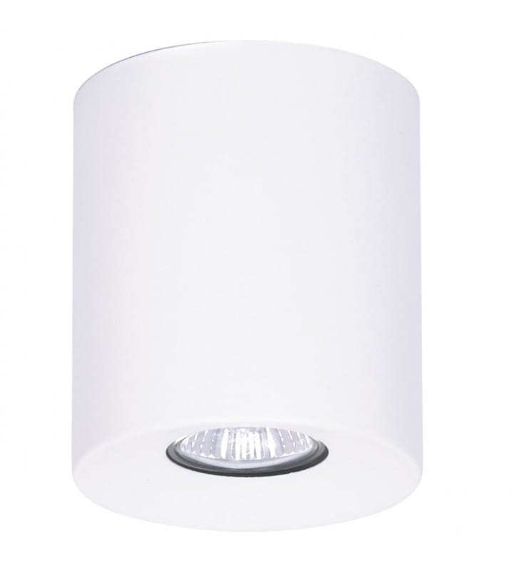 Biała okrągła lampa sufitowa Horn downlight 1xGU10 do kuchni salonu na przedpokój