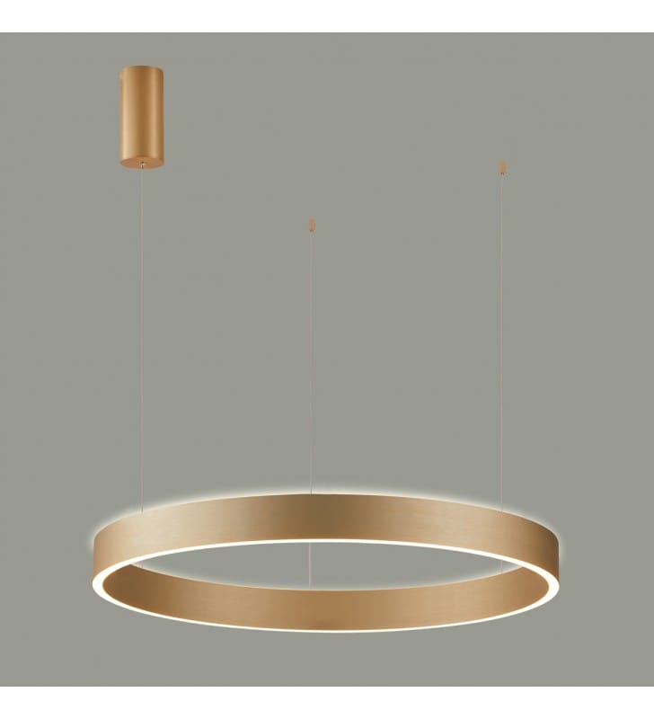 98cm złota duża lampa wisząca Brasco Up Down LED obręcz pierścień nowoczesna