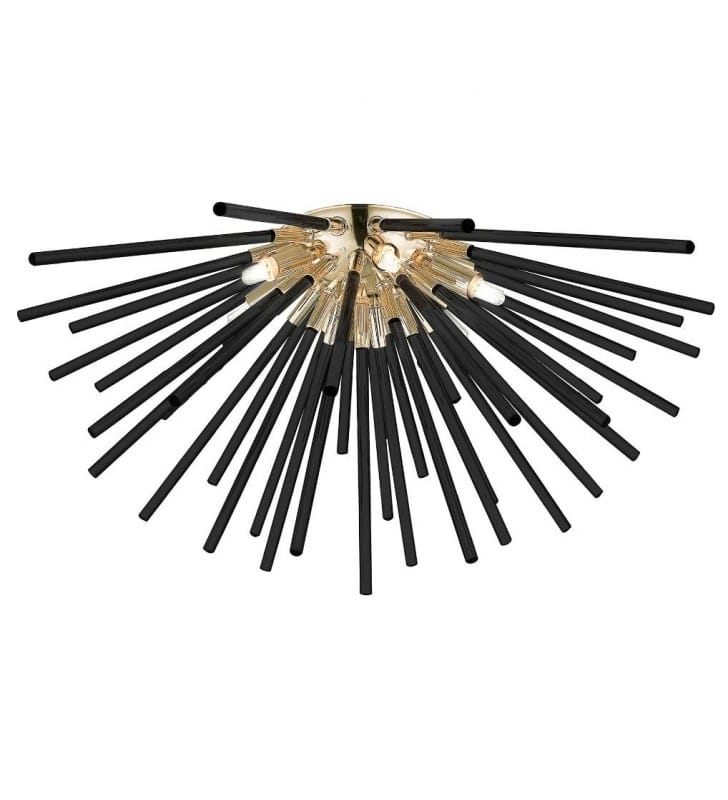 Czarno złota designerska nowoczesna lampa sufitowa Urchin