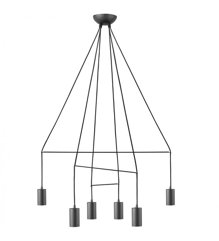 Czarna loftowa lampa wisząca Imbria nowoczesna loftowa nad stół - OD RĘKI