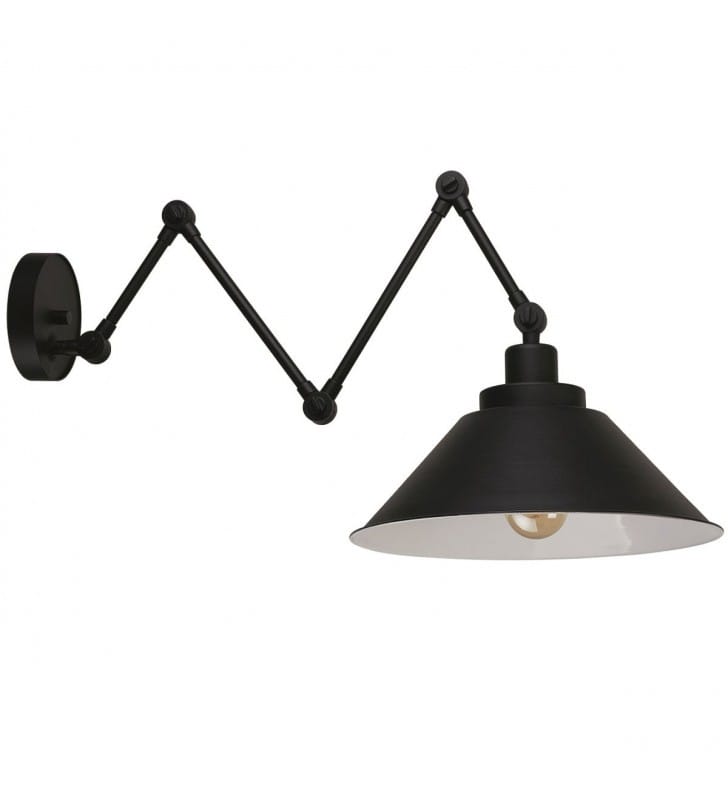 Czarna nowoczesna lampa ścienna Pantograph regulowane ramię Nowodvorski