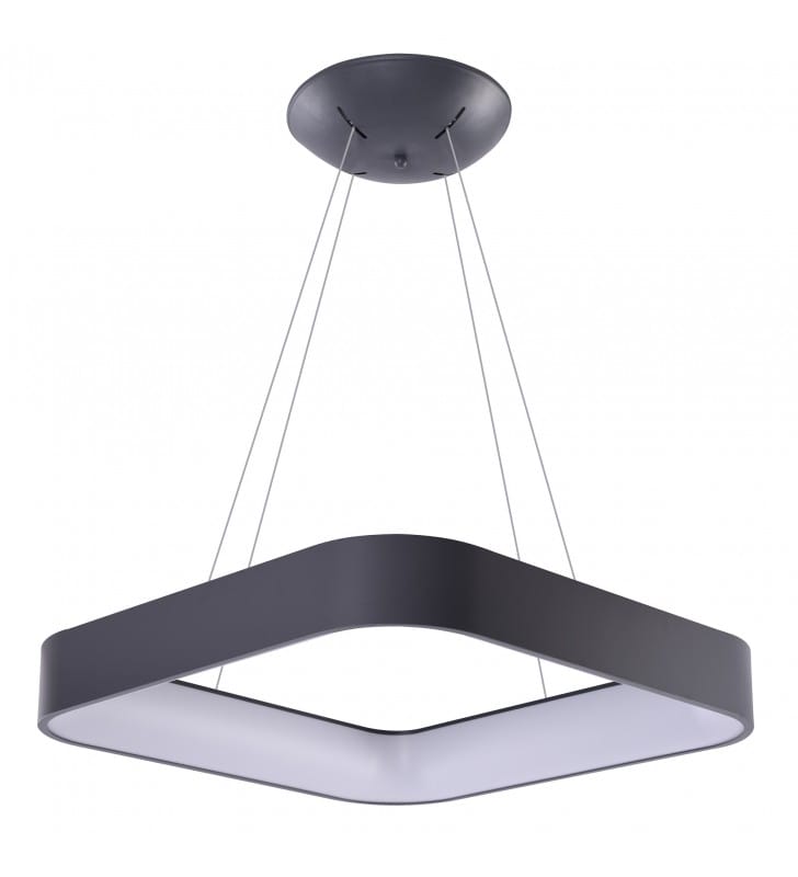 Lampa wisząca do salonu Solvent Smart LED szara z pilotem ściemniacz aplikacja Azzardo Smart