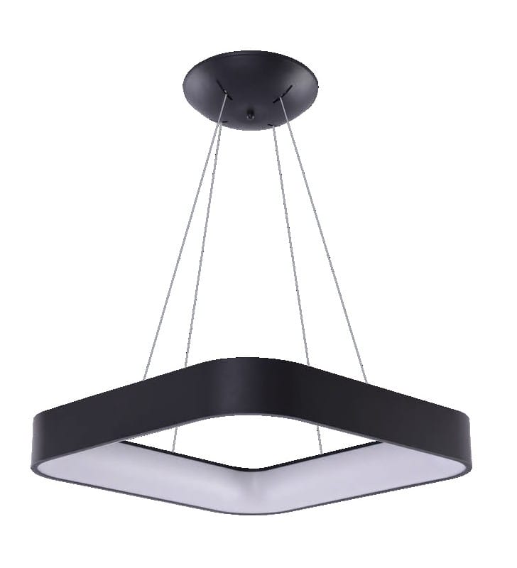 Lampa wisząca do salonu Solvent Smart LED czarna z pilotem aplikacja Azzardo Smart