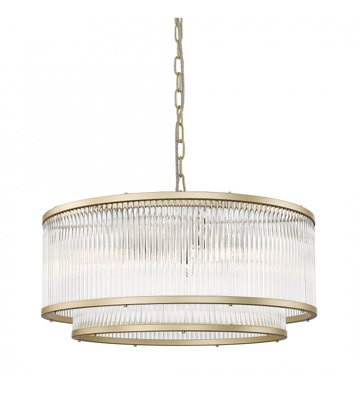 Sergio elegancka złota lampa wisząca do salonu jadalni kuchni lub sypialni klosz ze szklanych pręcików Sergio elegancka złota lampa wisząca do salonu jadalni kuchni lub sypialni klosz ze szklanych pręcików