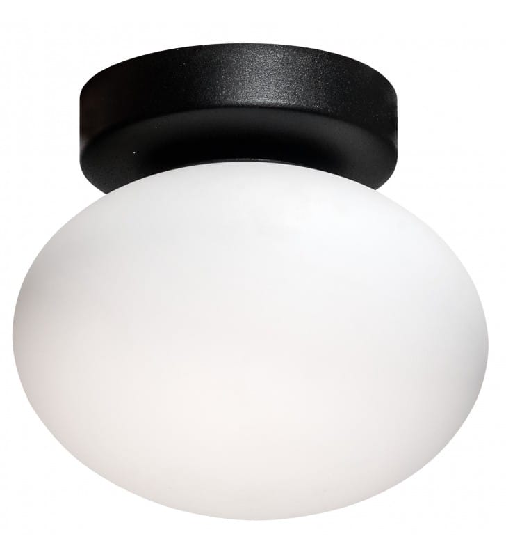 15cm mała czarna lampa sufitowa ze szklanym kloszem Omi Zuma Line
