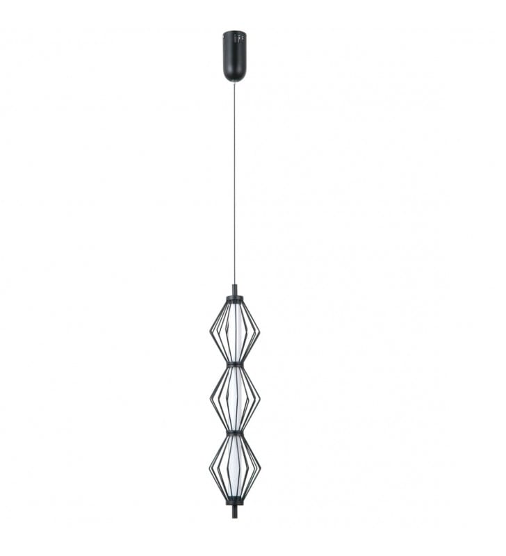 Lampa wisząca Sevil LED czarna stylowa z wysokim kloszem metalowa Lampa wisząca Sevil LED czarna stylowa z wysokim kloszem metalowa
