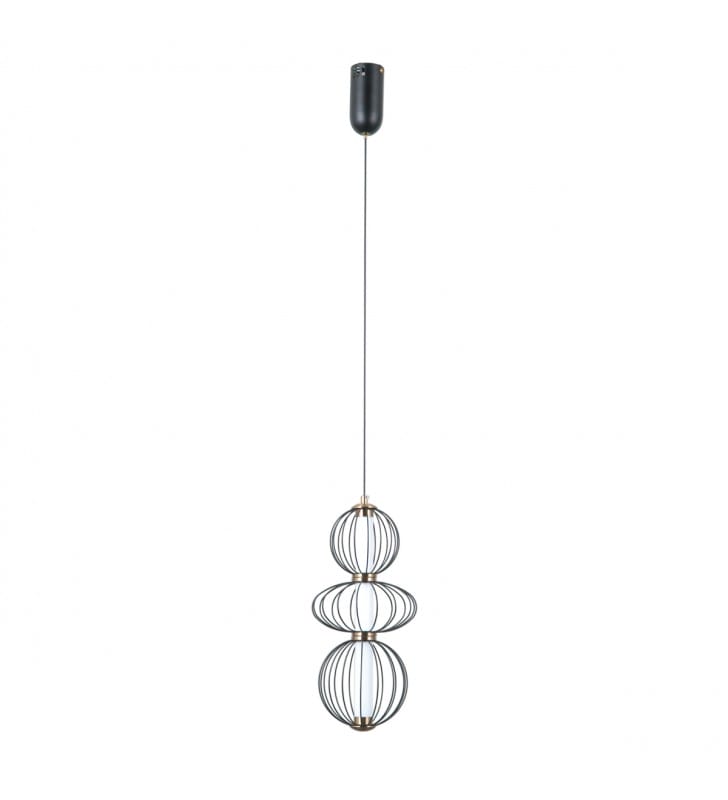 Elegancka czarna lampa wisząca nad stolik kawowy Rabel LED Elegancka czarna lampa wisząca nad stolik kawowy Rabel LED