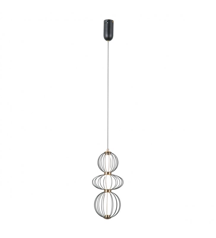 Elegancka czarna lampa wisząca nad stolik kawowy Rabel LED Elegancka czarna lampa wisząca nad stolik kawowy Rabel LED