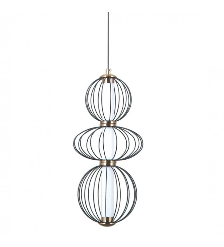 Elegancka czarna lampa wisząca nad stolik kawowy Rabel LED Elegancka czarna lampa wisząca nad stolik kawowy Rabel LED