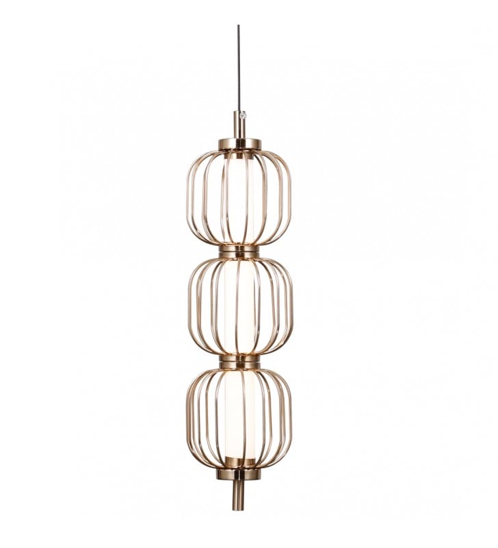 Pedro LED metalowa złota lampa wisząca do salonu sypialni z wysokim kloszem Pedro LED metalowa złota lampa wisząca do salonu sypialni z wysokim kloszem