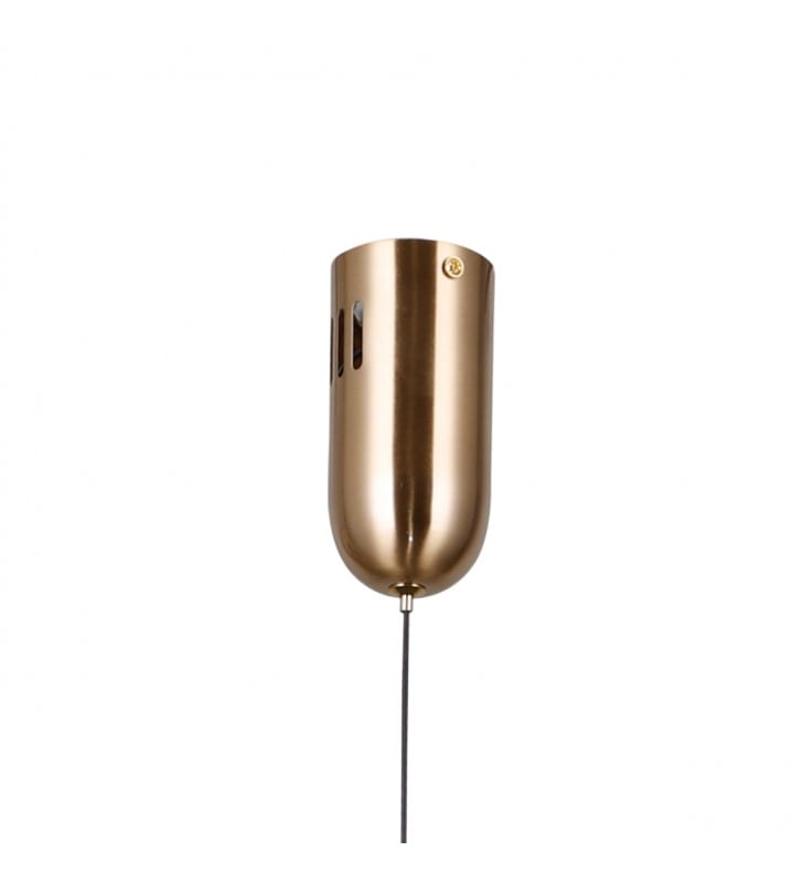 Pedro LED metalowa złota lampa wisząca do salonu sypialni z wysokim kloszem Pedro LED metalowa złota lampa wisząca do salonu sypialni z wysokim kloszem
