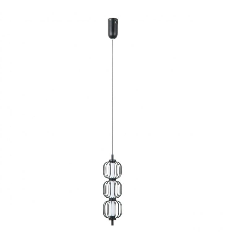 Pedro LED metalowa dekoracyjna czarna lampa wisząca z wysokim kloszem Pedro LED metalowa dekoracyjna czarna lampa wisząca z wysokim kloszem