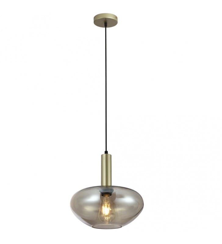 Lampa wisząca Gater szklana złota nowoczesna prześwitujący klosz Lampa wisząca Gater szklana złota nowoczesna prześwitujący klosz