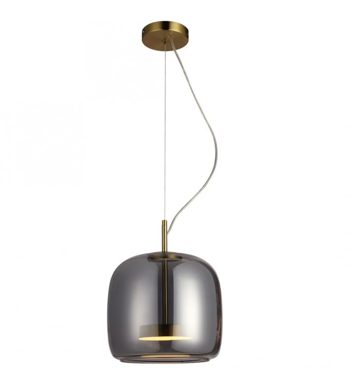 Stylowa elegancka nowoczesna złota lampa wisząca Casta LED ciepłe światło