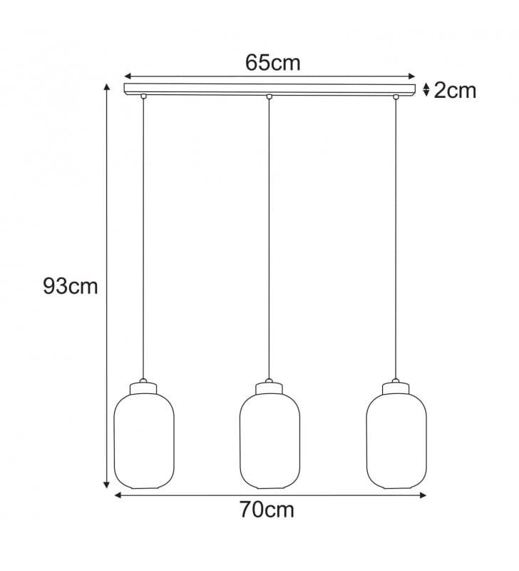 Lampa wisząca Silva czarna 3 zwisowa nad stół 3xE27