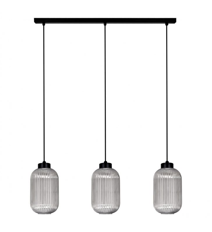 Lampa wisząca Silva czarna 3 zwisowa nad stół 3xE27